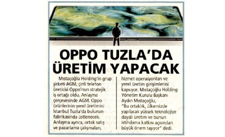 OPPO TUZLA'DA ÜRETİM YAPACAK